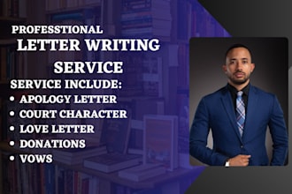 write apology letter court character donations sponsorship vows