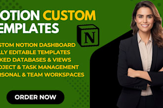 create a custom notion template or dashboard for project management tasks