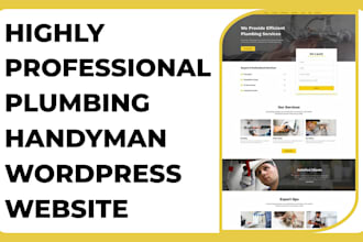 design modern plumbing handyman, plumbing repair wordpress website
