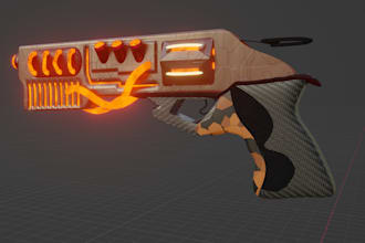 3d model concept weapons melee or gun