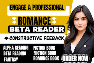 be your fiction romance beta reader fantasy alpha reader for your novel