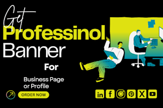 design linkedin banner for your business page or profile