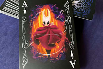 custom playing card design tcg playmat tuck box  tarot box card game design