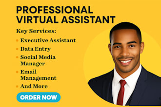 be your administrative executive and personal virtual assistant for all admin