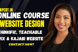 design 10k online course website, kajabi,  gohighlevel, wix website design