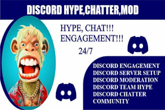 be your telegram and discord chatter, community manager, discord chat and server