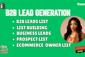 do b2b lead generation shopify ecommerce store owner lead and list
