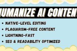 detect, edit and humanize ai content ai content editing within one hour