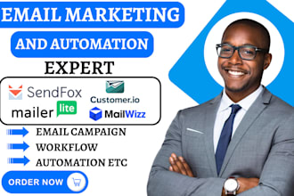 setup sendfox mailwizz aweber automation mailerlite customer io email campaign