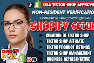 setup USA tiktok shop create non USA account and act as your business rep