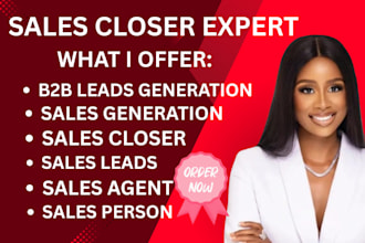 be sales person sales closer and sales leads sales agents