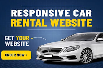 build responsive car dealership website, car rental website, booking site