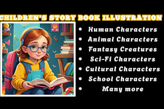 draw and edit captivating children storybook illustration in cute cartoon sytle