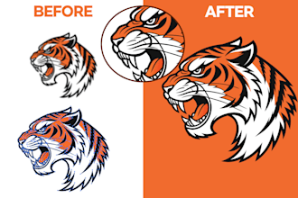 restore and vector your blurry or pixelated logo design
