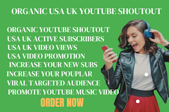 shoutout youtube channel to 900k usa audience to grow organic usa subscribers