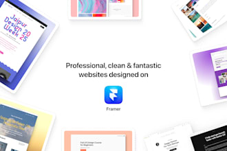 design a fantastic framer website with consistent visual style and animation