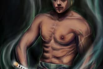 realistic portrait or a stylized ilustration