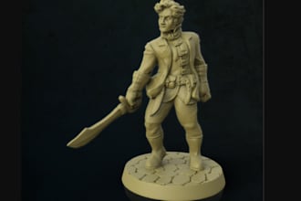 sculpt 3d miniature, 3d mini, 3d model dnd tabletop, game for 3d printing, stl