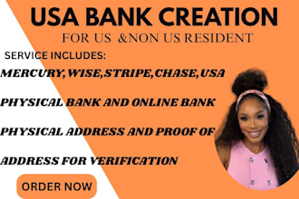 do USA bank creation,wise,stripe,mercury,chase for US and non US resident