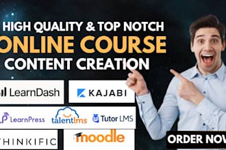create online course content, training manual, course curriculum, course ebook