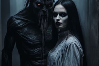 do awesome artwork for dark art, horror creepy illustration