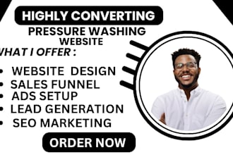 create a pressure washing website for your cleaning business