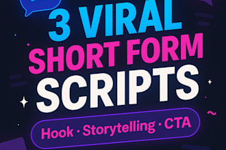 write engaging short form video scripts for tiktok reels youtube