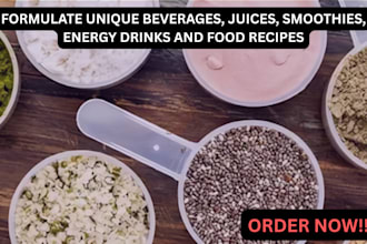 formulate food product, protein bars, powder, hydration drink,