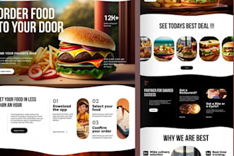 design a meal prep or organic food shopify store and food delivery website