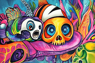 do wall art, pop art, mural, graffiti, doodle art