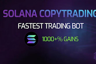 build automated solana copytrading bot, solana volume bot, market maker bot