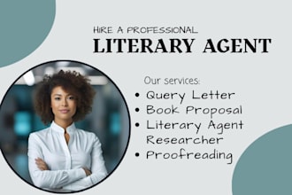 do literary agent research query letter writing book proposal proofreading