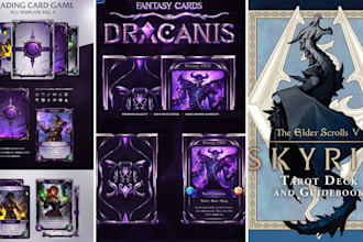 design custom card game, board game, tcg, and card illustrations