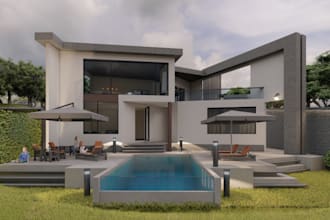 real estate old property landscape lawn,home garden,virtual house staging render