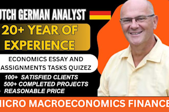 be your expert for economics microeconomics accounting and finance