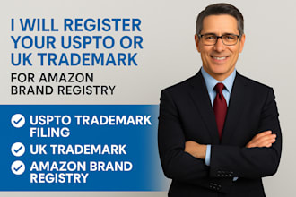 register your uspto or UK trademark for amazon brand registry