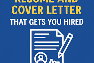 write a professional resume and cover letter that gets you hired