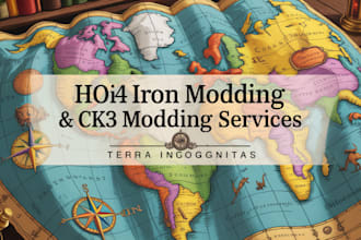 create custom hoi4 mod, ck3 mod, bg3 mod and national spirits for your game mod
