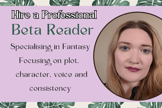 beta read your fantasy novel