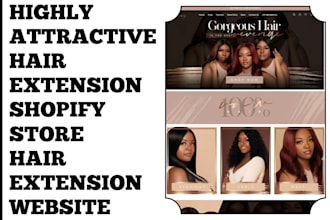 design hair extension shopify store hair extension store hair extension website