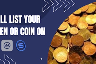 list your token and coin on coinmarketcap or coingecko