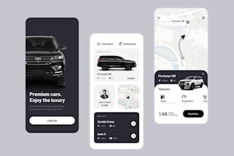 build car rental app, website, car auction app, ridesharing app, car dealership