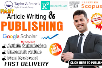 write and publish research article in google scholar peer reviewed backdated
