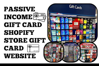 create a professional gift card shopify store trading card gift card website