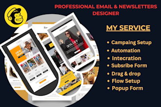 design professional email template newsletter mailchimp
