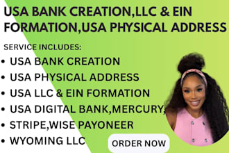 create USA business bank account for non USA residents USA physical address