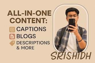 write 30 ig captions, 3 product descriptions, or 1 blog post