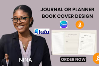design a custom KDP cover for your journal or planner