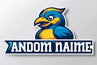 design bird mascot logo with express delivery