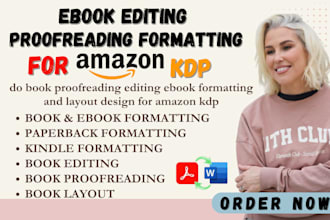 do book proofreading editing ebook formatting and layout design for amazon kdp